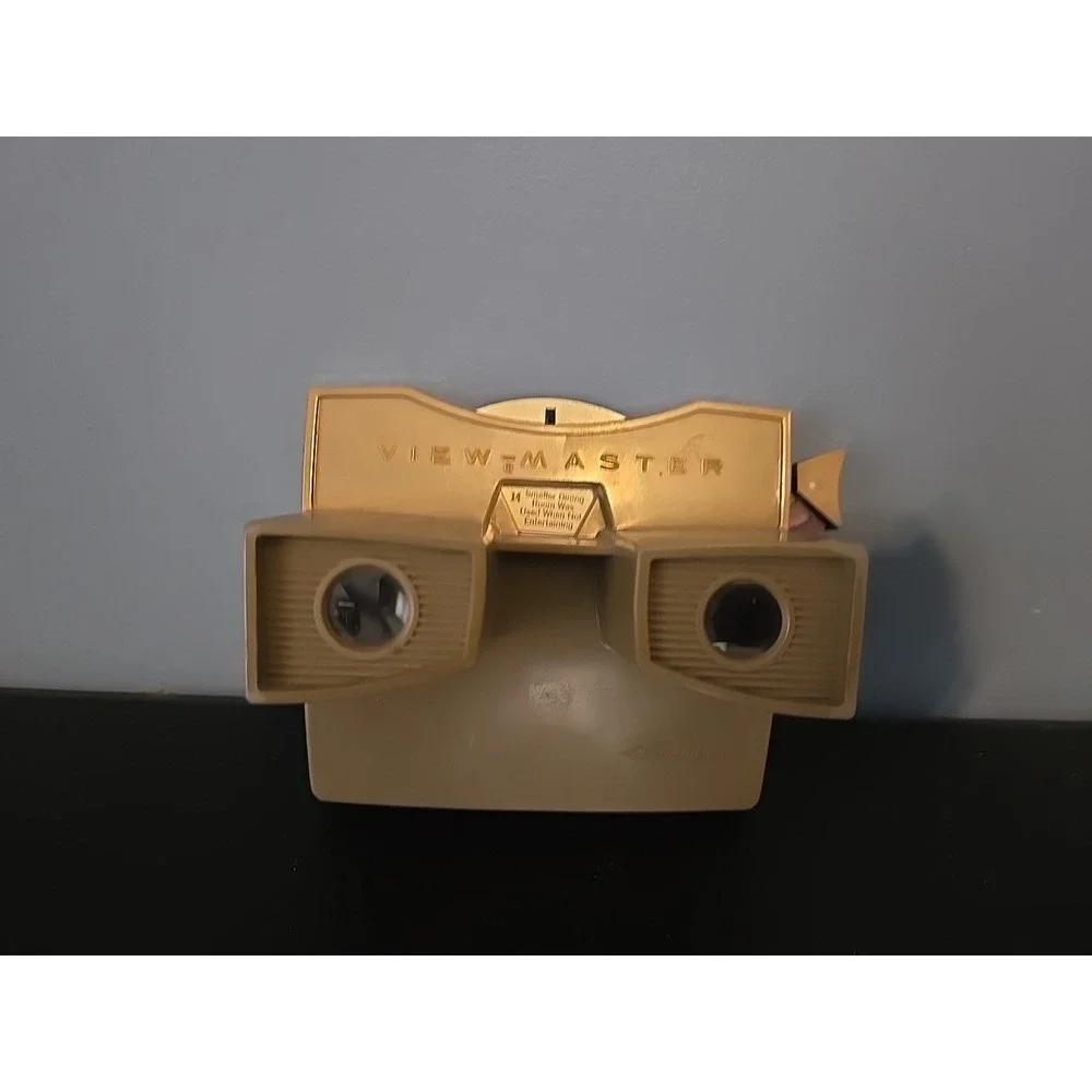 Vtg Sawyer's View-Master Viewer Tan Brown WORKS‎ USA Mt. Vernon Reel